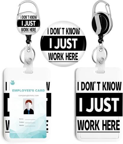 Back&Body Hurts ID Badge Holder with Clip Badge Reels Retractable Heavy Duty, Retractable Badge Holders Reels，Id Badge Holders Retractable for School Office Men Women Teen Kids in Saudi Arabia