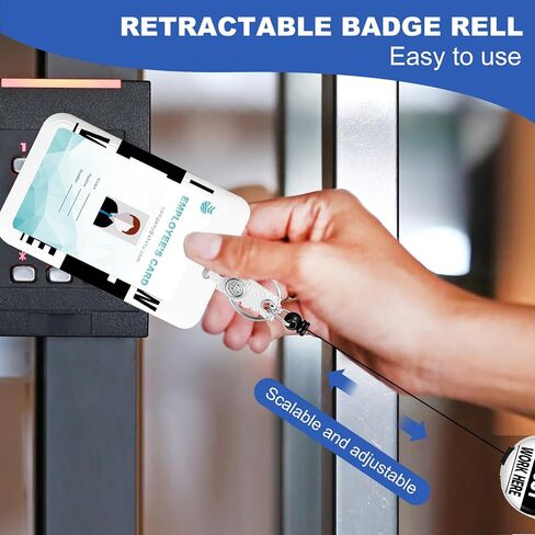 Back&Body Hurts ID Badge Holder with Clip Badge Reels Retractable Heavy Duty, Retractable Badge Holders Reels，Id Badge Holders Retractable for School Office Men Women Teen Kids in Saudi Arabia
