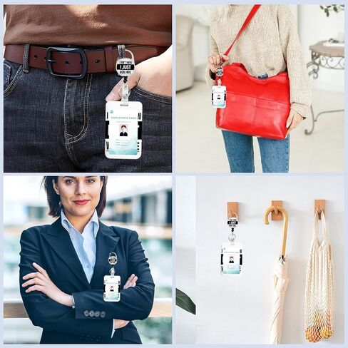 Back&Body Hurts ID Badge Holder with Clip Badge Reels Retractable Heavy Duty, Retractable Badge Holders Reels，Id Badge Holders Retractable for School Office Men Women Teen Kids in Saudi Arabia