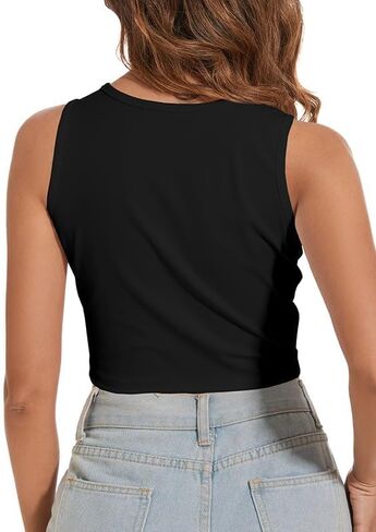 Tank Top for Women 2024 Womens Summer Tops Sexy Crew Neck Tank Tops for Women Sleeveless Tops for Women in Saudi Arabia