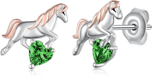 Horse Earrings for Women 925 Sterling Silver Horse Earrings Cute Animal Horse Earrings Jewelry Gifts for Women in Kuwait