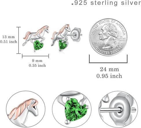 Horse Earrings for Women 925 Sterling Silver Horse Earrings Cute Animal Horse Earrings Jewelry Gifts for Women in Kuwait