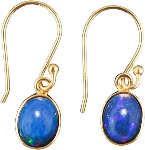 Natural Real Ultra Fire Ethiopian Opal Stone Dangle Drop Earrings for Women, October Birthstone, Bridal Handmade Wedding Jewelry Gift for Brides, 925 Sterling Silver Earrings for Gifts in Saudi Arabia