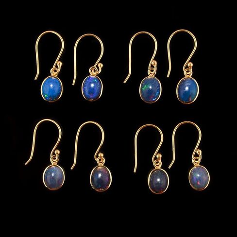 Natural Real Ultra Fire Ethiopian Opal Stone Dangle Drop Earrings for Women, October Birthstone, Bridal Handmade Wedding Jewelry Gift for Brides, 925 Sterling Silver Earrings for Gifts in Saudi Arabia
