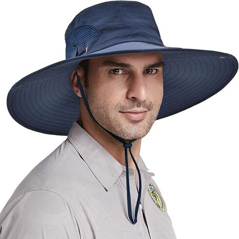 Wide Brim Fishing Sun Hat for Men Women, UPF 50+ Waterproof Bucket Boonie Hat Hiking Camping Safari Garden Beach in Saudi Arabia