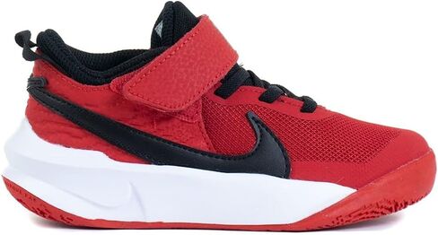 Nike Team Hustle D 10 (PS) بيج كيدز 3 سنوات أحمر/أسود in Saudi Arabia
