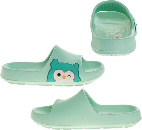 صنادل Squishmallow شخصية مفتوحة عند الأصابع للأطفال والبنات والأولاد، أحذية صيفية لحمام السباحة والشاطئ (بومة وينستون - قطة كام) (مقاسات الأطفال الصغار - الأطفال الكبار) in Saudi Arabia