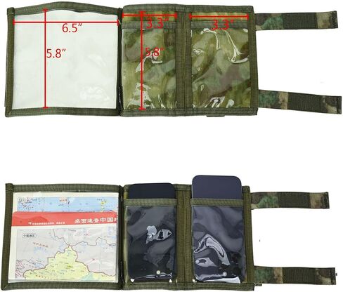Tactical Arm Map Case, Shooters Armband Sleeve and Wrist Map Holder, DOPE Card Holder with Clear Windows for Shooting Range Cards and Field Data in Kuwait