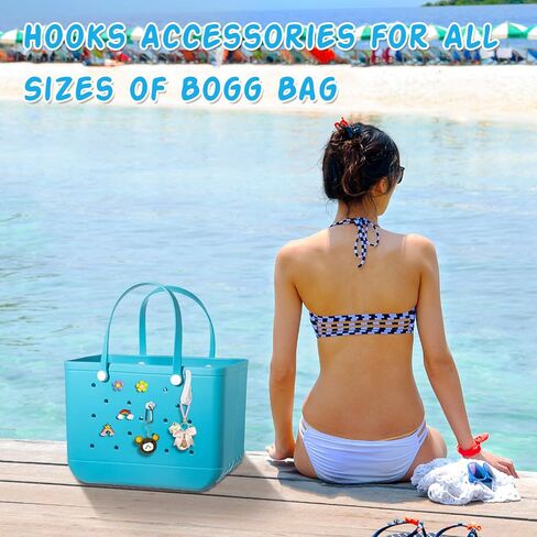 8 Pack Hooks Accessories for Bogg Bag Key Holder Bogg Bag Insert Charm Carabiner Keychain for Bogg Bag Beach Tote Bag in Kuwait