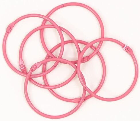 Craftelier - Set of 6 Metal Binding Rings for Scrapbooking, Card Making and other Craft Projects | Rings for Photo Albums, Notebooks or Diaries | Size Ø 60 mm - Rose Gold Colour in Saudi Arabia