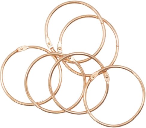 Craftelier - Set of 6 Metal Binding Rings for Scrapbooking, Card Making and other Craft Projects | Rings for Photo Albums, Notebooks or Diaries | Size Ø 60 mm - Rose Gold Colour in Saudi Arabia