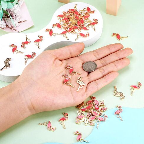 Beadthoven 100pcs Enamel Charms Pendants Bulk Multiple Styles Enamel Charms for Jewelry Making Red Apple Fruites Flamingo Flower Ladybugs Heart for Bracelets Necklace Earrings Making DIY Accessory in Saudi Arabia