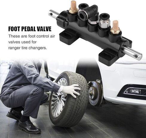 KIMISS Car Air Control Valve Foot Pedal Valve for Tire Changer Machine Supplies Tool Type B,Aluminum Alloy (White)(A) in Saudi Arabia