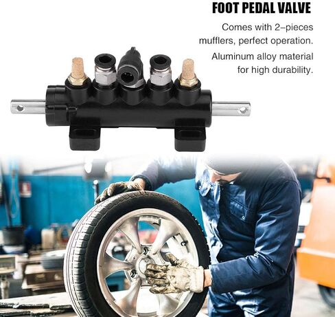 KIMISS Car Air Control Valve Foot Pedal Valve for Tire Changer Machine Supplies Tool Type B,Aluminum Alloy (White)(A) in Saudi Arabia