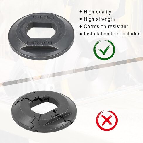 غسالة بمشبك خارجي من الفولاذ 61004800، مع مسمار شفرة منشار دائري 648697-00، مع مفتاح ربط مطابق مناسب لآلات القطع DEWALT DCS372 DCS390 DCS391 DCS392 DC310 DCS373 in Kuwait
