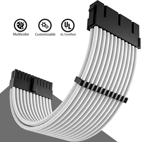 PSU Power Supply Cable Extension Kits, 24Pin ATX Cable, 4+4 Pin CPU Cable, 3X 6+2 Pin PCIE Cable, 4X Cable Comb (BYG, 4-Cable-Set) in Saudi Arabia