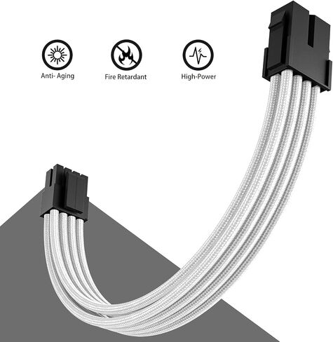 PSU Power Supply Cable Extension Kits, 24Pin ATX Cable, 4+4 Pin CPU Cable, 3X 6+2 Pin PCIE Cable, 4X Cable Comb (BYG, 4-Cable-Set) in Saudi Arabia