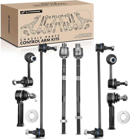 A-Premium Set of 8, Front & Rear Sway Bar Link, Front Inner Outer Tie Rod End, Compatible with Honda CR-V 2007 2008 2009 2010 2011 L4 2.4L in Saudi Arabia