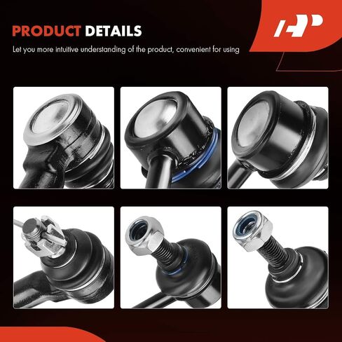 A-Premium Set of 8, Front & Rear Sway Bar Link, Front Inner Outer Tie Rod End, Compatible with Honda CR-V 2007 2008 2009 2010 2011 L4 2.4L in Saudi Arabia