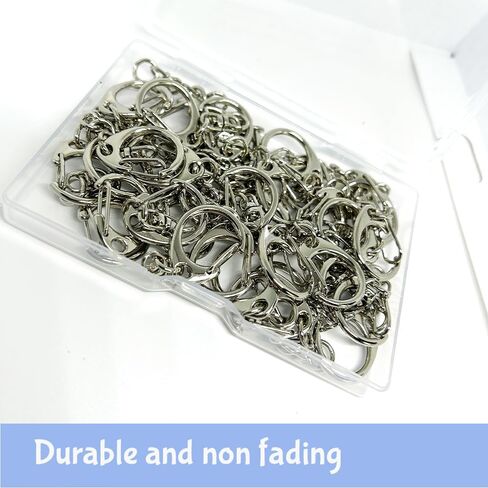 50 pcs Key Chain Hooks，Key Rings，Key Rings for Crafts，Keychain Clip，Lobster Clasp Key, Keychain Clip, Swivel Clasps Lanyard Snap Hook, DIY Crafts Key Chain, Lobster Claw Clasp (Gun) in Saudi Arabia