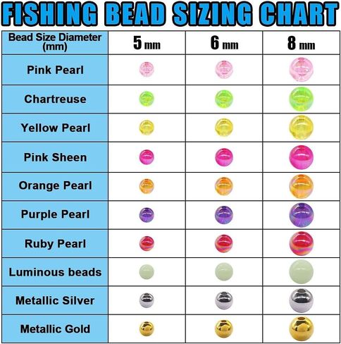 XFISHMAN-Fishing-Beads-for-Fishing-Rigs-Lures-Salmon-Trout-Steelhead-Beads-Saltwater-Freshwater-Bead-5mm 6mm 8mm 10mm Assorted in Saudi Arabia