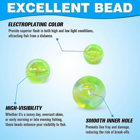XFISHMAN-Fishing-Beads-for-Fishing-Rigs-Lures-Salmon-Trout-Steelhead-Beads-Saltwater-Freshwater-Bead-5mm 6mm 8mm 10mm Assorted in Saudi Arabia
