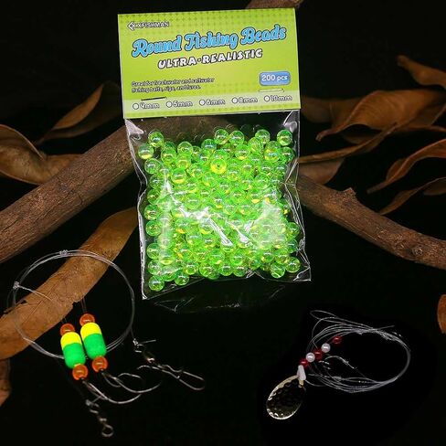 XFISHMAN-Fishing-Beads-for-Fishing-Rigs-Lures-Salmon-Trout-Steelhead-Beads-Saltwater-Freshwater-Bead-5mm 6mm 8mm 10mm Assorted in Saudi Arabia