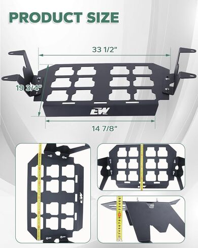 NIXFACE UTV Offroad Packout Mount مناسب لـ Polaris RZR Pro XP/ R، Turbo R 2 أبواب و4 أبواب - متوافق مع Milwaukee Packout in Kuwait