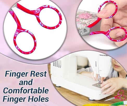 Embroidery Scissors Sewing Sharp Shears fabric crafting scissor for Threading Art Home crafts, Office Work, Vintage stork style safety Needlework Cross-Stitch Tailor Scissors in Kuwait