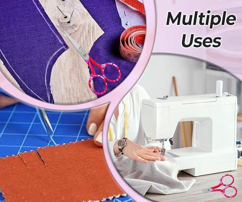 Embroidery Scissors Sewing Sharp Shears fabric crafting scissor for Threading Art Home crafts, Office Work, Vintage stork style safety Needlework Cross-Stitch Tailor Scissors in Kuwait