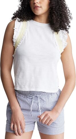 Buffalo David Bitton Women's Betina Ruffle Sleeve Tank Top in Kuwait