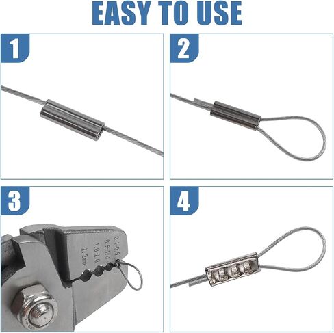 JSHANMEI 100pcs Fishing Crimp Sleeves Double Barrel Crimp Sleeves Brass Copper Crimping Sleeve Tubes Fishing Line Connector Fishing Wire Leader Rigging Tackle in Saudi Arabia
