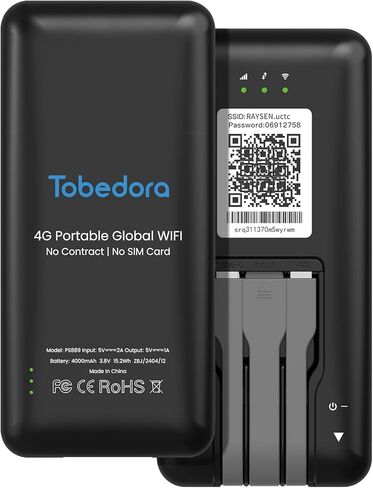جهاز نقطة اتصال محمول محمول واي فاي لجهاز توجيه السفر عبر الإنترنت على نقطة اتصال متنقلة 4G LTE لا يلزم وجود عقد وبطاقة SIM وصول عالمي متعدد الناقلين تغطية أكثر من 130 دولة in Kuwait