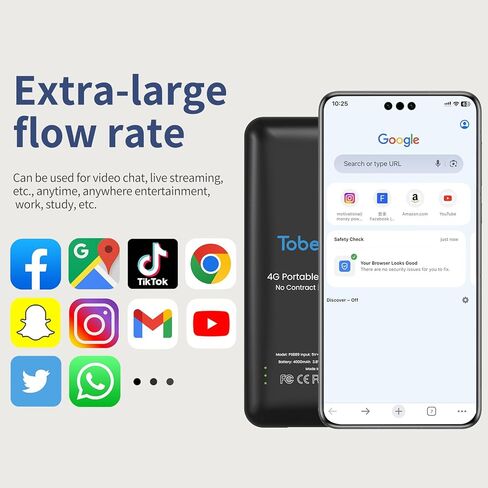 جهاز نقطة اتصال محمول محمول واي فاي لجهاز توجيه السفر عبر الإنترنت على نقطة اتصال متنقلة 4G LTE لا يلزم وجود عقد وبطاقة SIM وصول عالمي متعدد الناقلين تغطية أكثر من 130 دولة in Kuwait