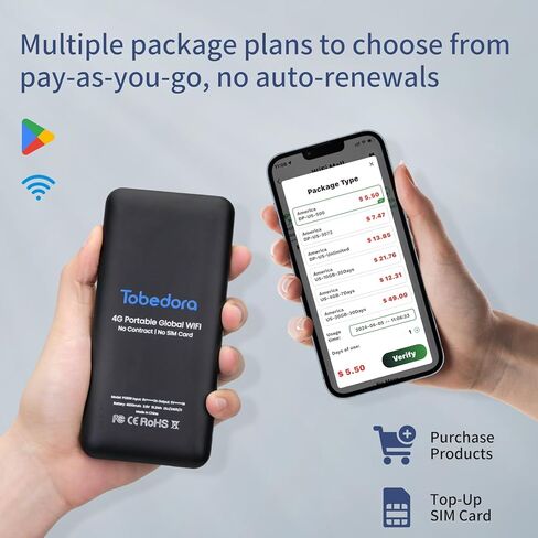جهاز نقطة اتصال محمول محمول واي فاي لجهاز توجيه السفر عبر الإنترنت على نقطة اتصال متنقلة 4G LTE لا يلزم وجود عقد وبطاقة SIM وصول عالمي متعدد الناقلين تغطية أكثر من 130 دولة in Kuwait