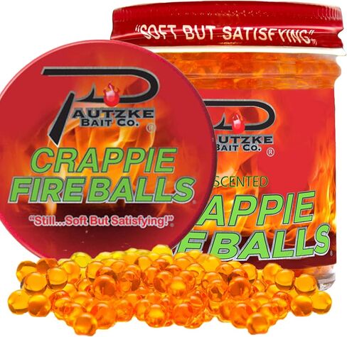 PAUTZKE'S Crappie Fire Balls - Striking Color & Prolonged Scent Release, Infused with Genuine Salmon Egg Juice in Saudi Arabia