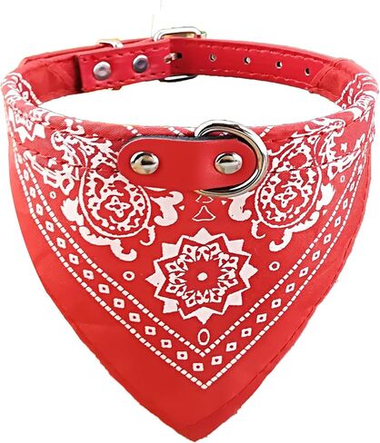 Fashion Dog Bandana Collar Dog Collar Boy Medium Bandana Puppy Bandana with Collar for Dogs - Deep Blue - M in Saudi Arabia