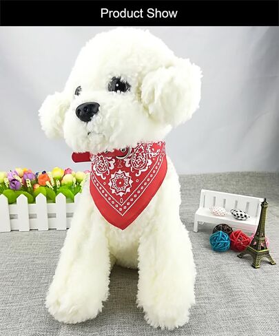 Fashion Dog Bandana Collar Dog Collar Boy Medium Bandana Puppy Bandana with Collar for Dogs - Deep Blue - M in Saudi Arabia