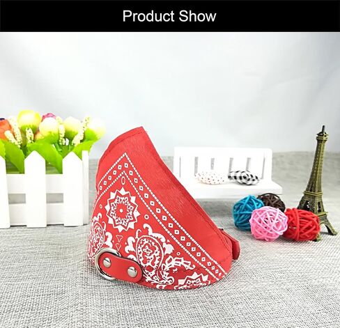 Fashion Dog Bandana Collar Dog Collar Boy Medium Bandana Puppy Bandana with Collar for Dogs - Deep Blue - M in Saudi Arabia
