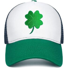 St. Patrick's Day Clover Baseball Cap Adjustable Trucker Hat Fashion Dad Hat Sports Hat St. Patrick’s Day Gift