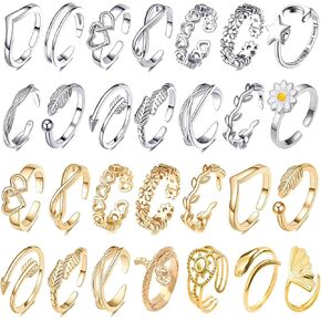 ZZ ZINFANDEL 28Pcs Knuckle Rings Stackable Rings Sets for Women Girls,Bohemian Retro Goth Punk Vintage Joint Finger Rings Gold Rings for Men Snake Hollow Rings