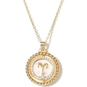 Selenichast Zodiac Necklace 14K Gold Plated Rotatable 12 Constellation Necklace Virgo Necklace for Women Astrology Jewelry Birthday Gifts
