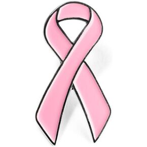 Flairs New York Premium Handmade Enamel Lapel Pin Brooch Badge (Pink Ribbon Awareness, 1 Pin)