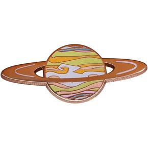 Saturn Planet Space Universe Swirling Gas 1.6" Enamel Pin