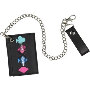 Bioworld Hunter x Hunter Merch Anime Hisoka Morrow Tri-Fold Snap Closure Chain Wallet