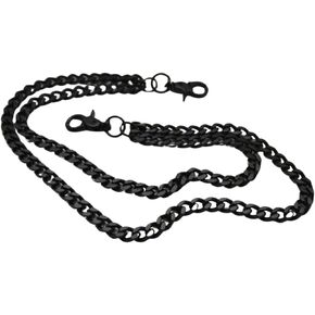 Men Wallet Chain Biker Fashion Jean Keychain 2 Long Strands Motorcycle Biker Black