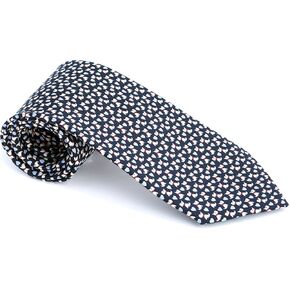 كينغز اند وولفز ربطة عنق للرجال مصنوعة من الحرير بنسبة 100% بطبعة تيرير (ازرق), اوكسفورد بلو, One Size in Kuwait