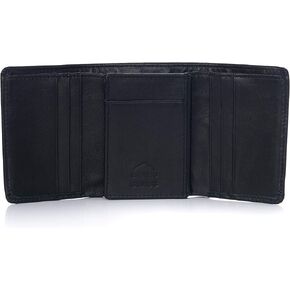 Alpine Swiss RFID Mens Theo OVERSIZED Trifold Wallet Deluxe Capacity With Divided Bill Section Camden Collection Comes in a Gift Box