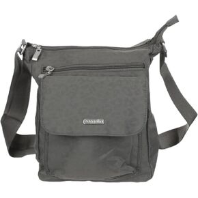 Baggallini Pocket Town Bag Crossbody Bag (Pewter Cheetah)