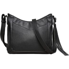Lady Conceal Concealed Carry Emery Crossbody with RFID Slim Wallet (Black)